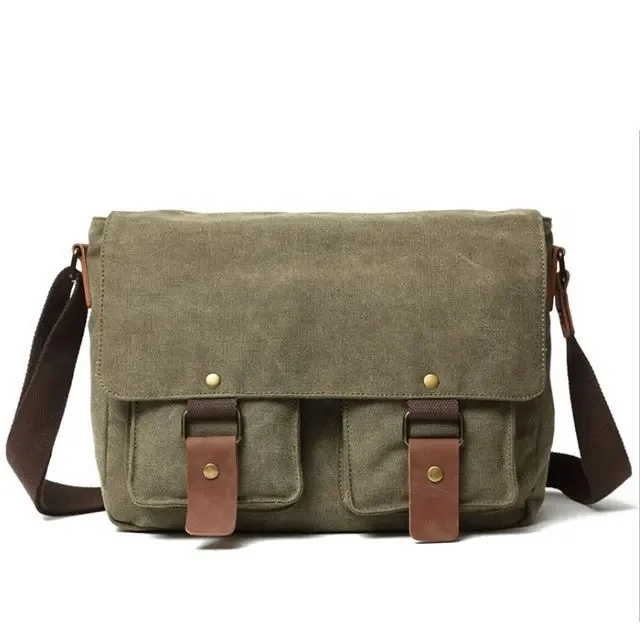 New Value Fashion Adjustable Straps Classic Laptop Travel Canvas Messenger Bags Crossbody Bag For Men