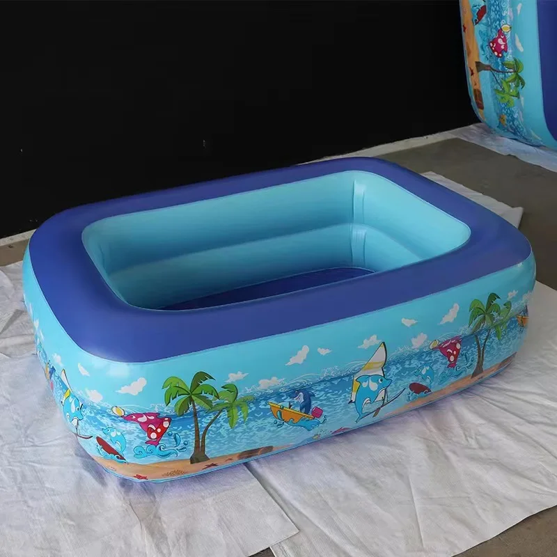Summer Outdoor Portable There-rings Inflatable Family Size Swimming Pools