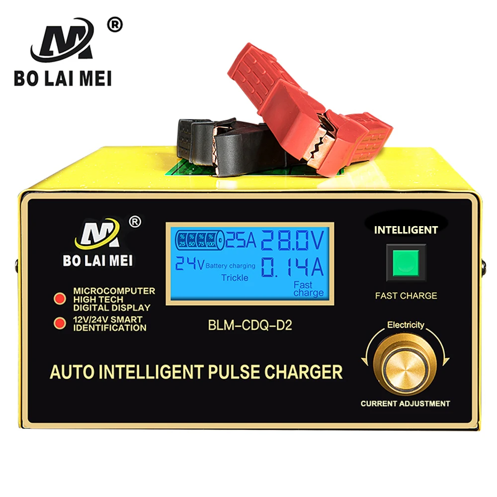 New Arrival Large Power 12V 24V 25A Automotive Battery Charger for Lead Acid Battery