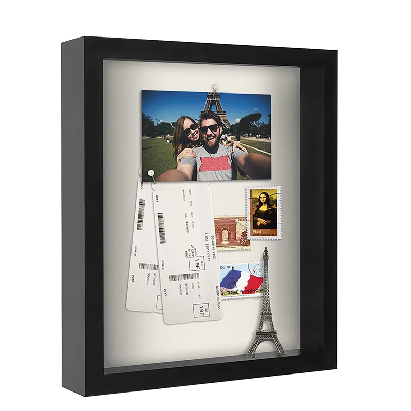 Best Quality Large Size Shadow Boxes Display Cases White Wedding Floater Picture Photo Frames