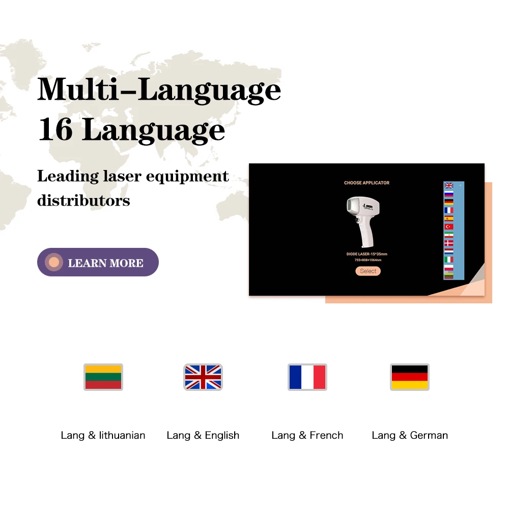 Permanent hair removal laser ultra-thin 4k screen 808nm diode laser hair removal Lifetime maintenance machine