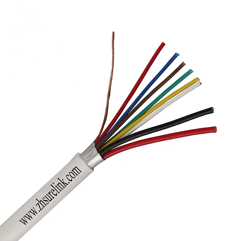  24AWG одножильный многожильный неэкранированный или экранированный кабель сигнализации безопасности 2 4 6 8 10 управления
