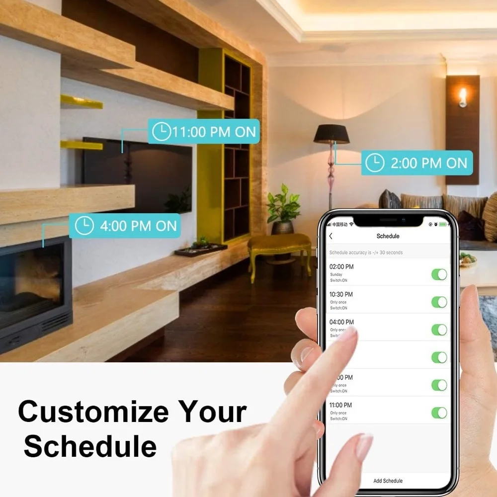 Умная вилка Amazon умная Alexa Wi-Fi Tuya дистанционное управление временем