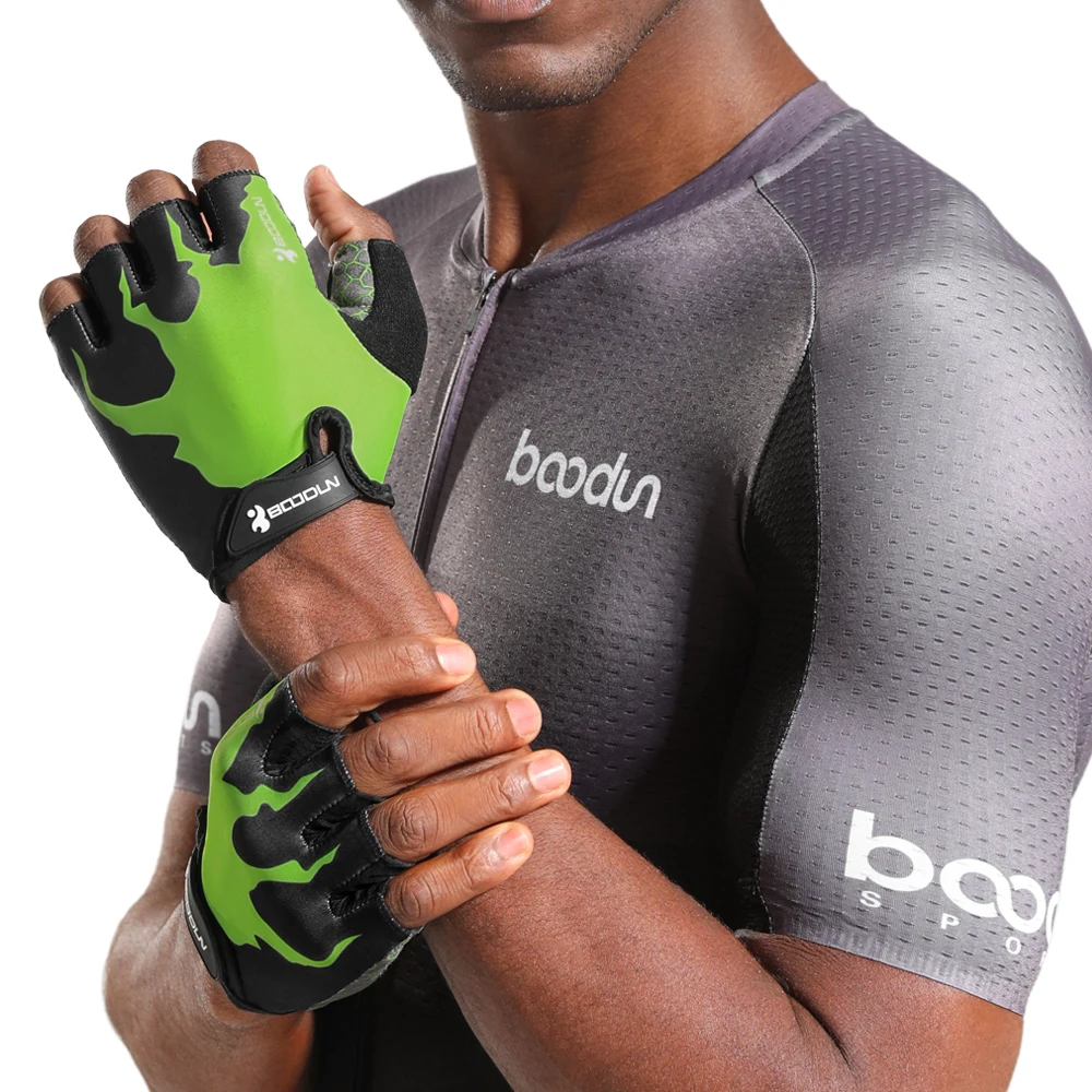 HBG 1082  Spring and summer new dirt bike gloves Damping and anti-skid outdoor Half finger mountain bike bmx gloves