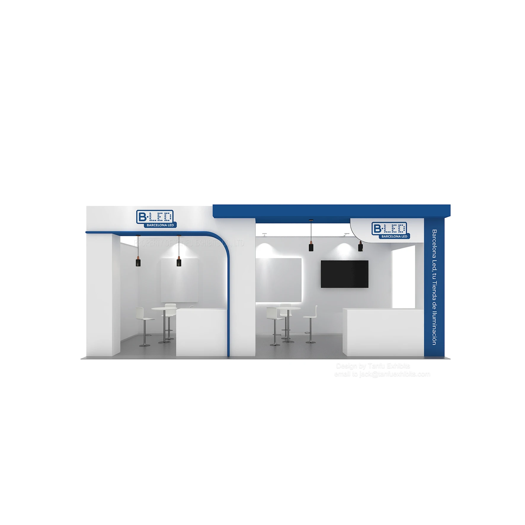 Corner Trade Show Booth Exhibition Display Stand 10x20 with Banners for Trade Shows