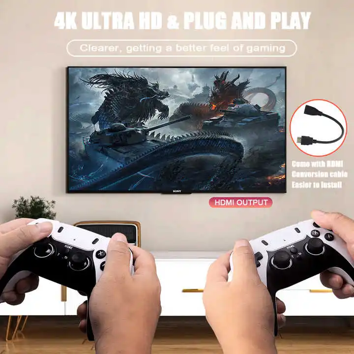 GD10 pro Console 4K HD Wireless X2 Open source TV game console PSP Pandora N64 Game box 3D for boy