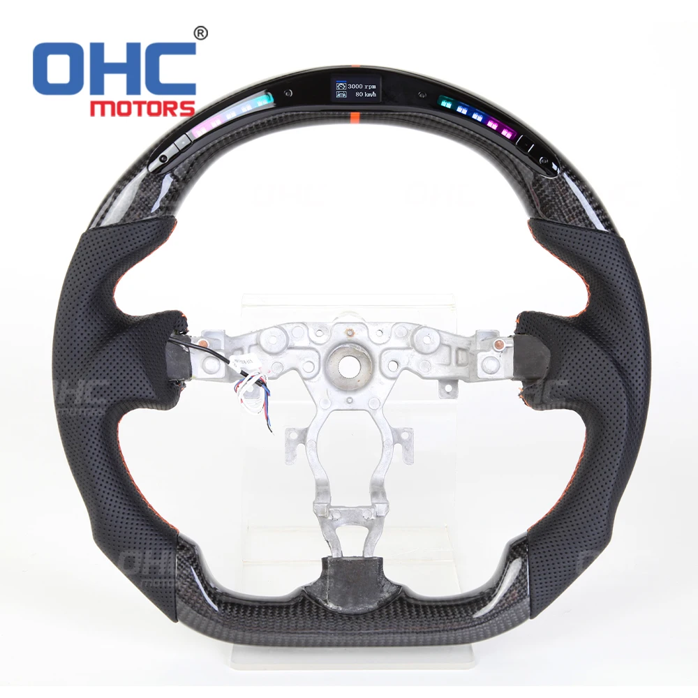 Светодиодный руль из углеродного волокна подходит для Infiniti FX35 FX37 FX30 FX30D FX50 QX70 Nissan JUKE выхлоп от 2010 до 2017