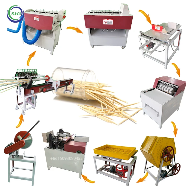 Двухточечная машина для производства бамбуковых зубочисток, оригинальная машина для продольной резки бамбука
