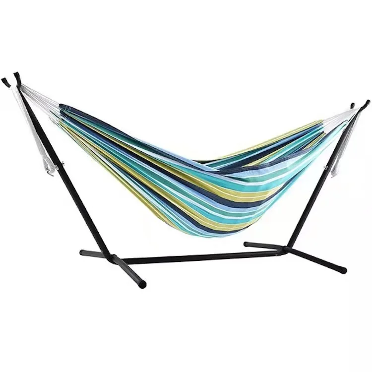 Double Cotton Hammock With stand Swings Chair Outdoor Garden Camping Hammock