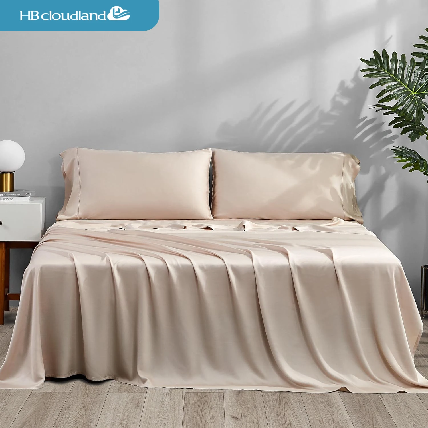 Cloudland Cooling Bamboo Viscose Sheet Set Organic Lyocell 4 Piece Bamboo Fiber Sheets Wholesale Nondisposable