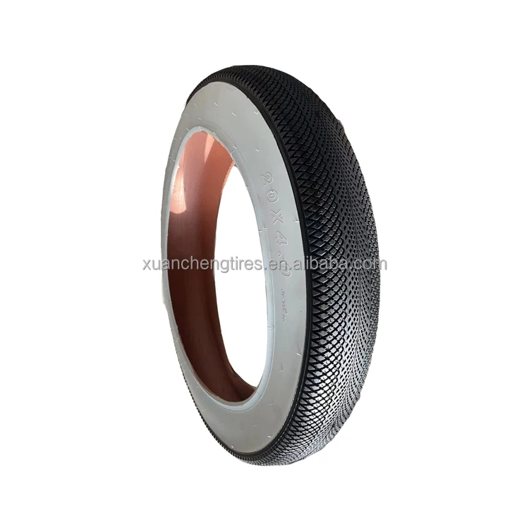20*4 Inch Electric Bike Fat Tire  Customization 20 Inch White Wide Mountain Snow Bike Accessories Outer Tyre Replacement