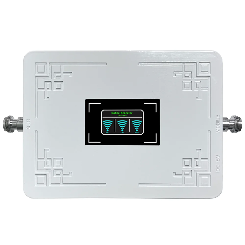 Custom Triple Band GSM/DCS/WCDMA Cell Phone Signal Repeater 900/1800/2100 MHZ Mobile Phone Signal Booster Amplifier