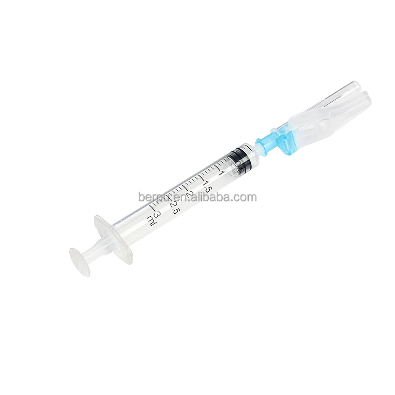Best Selling Safety Needle Disposable Medical Safety Syringe With Safety Needle
