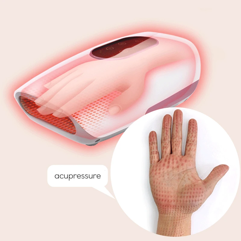Oem Odm Cordless Electric 6 Levels Air Compression Carpal Tunnel Hand Massager Touchscreen 2024 For Finger Pain Relief