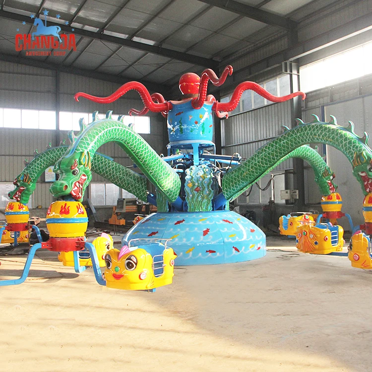 Children Game Kids Ride Big Octopus
