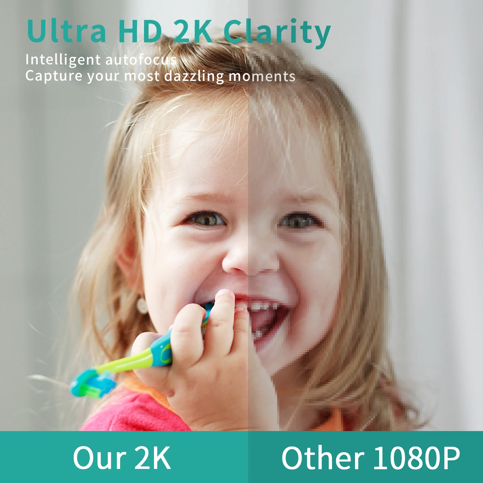 Web Camera with Microphone and Speaker HD 2K Web Camera for Laptop Desktop Computer PC Portable USB Webcam