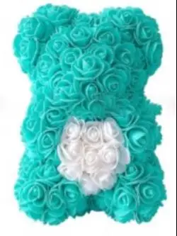 Love Coloured Plush Toy Roses flower For Bear With Gift Package Box 25cm Mini Pearl Little Bunny Rose Bears Heart Rose Bear