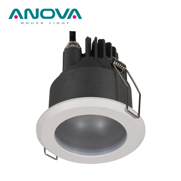 Warm white Lens IP65 Bathroom light 7W Waterproof dustproof IP65 recessed spot COB LED downlight