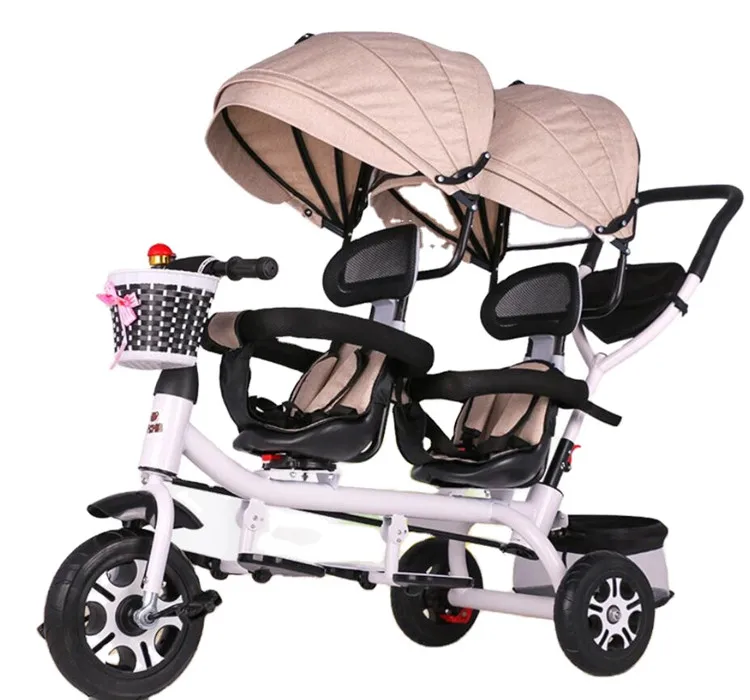Cheap factory CE 3 wheels  try cycle model baby double tricycle kids pedal trike for sale
