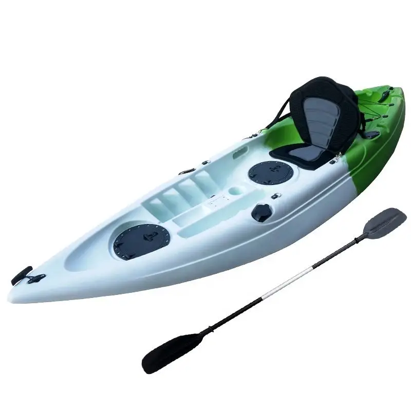 Single green white recreational Sit-on-top fishing Kayak sale paddle kayak for fishing TN-06