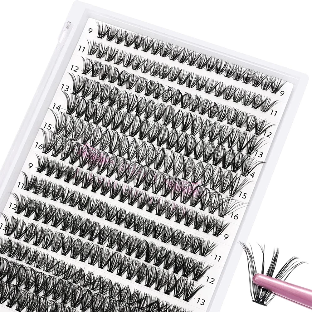 Lash trays wholesale 0.05 cc 8mm-25mm fluffy 20mm extension trays individual eyelash extensions supplies diy cluster lashes kits
