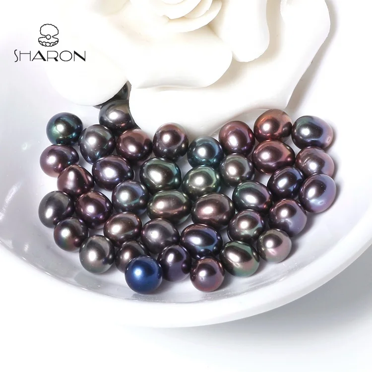 
Wholesale 6.5-7mm AAA Natural Fresh water Peacock Oval Rice Loose Freshwater Pearl 