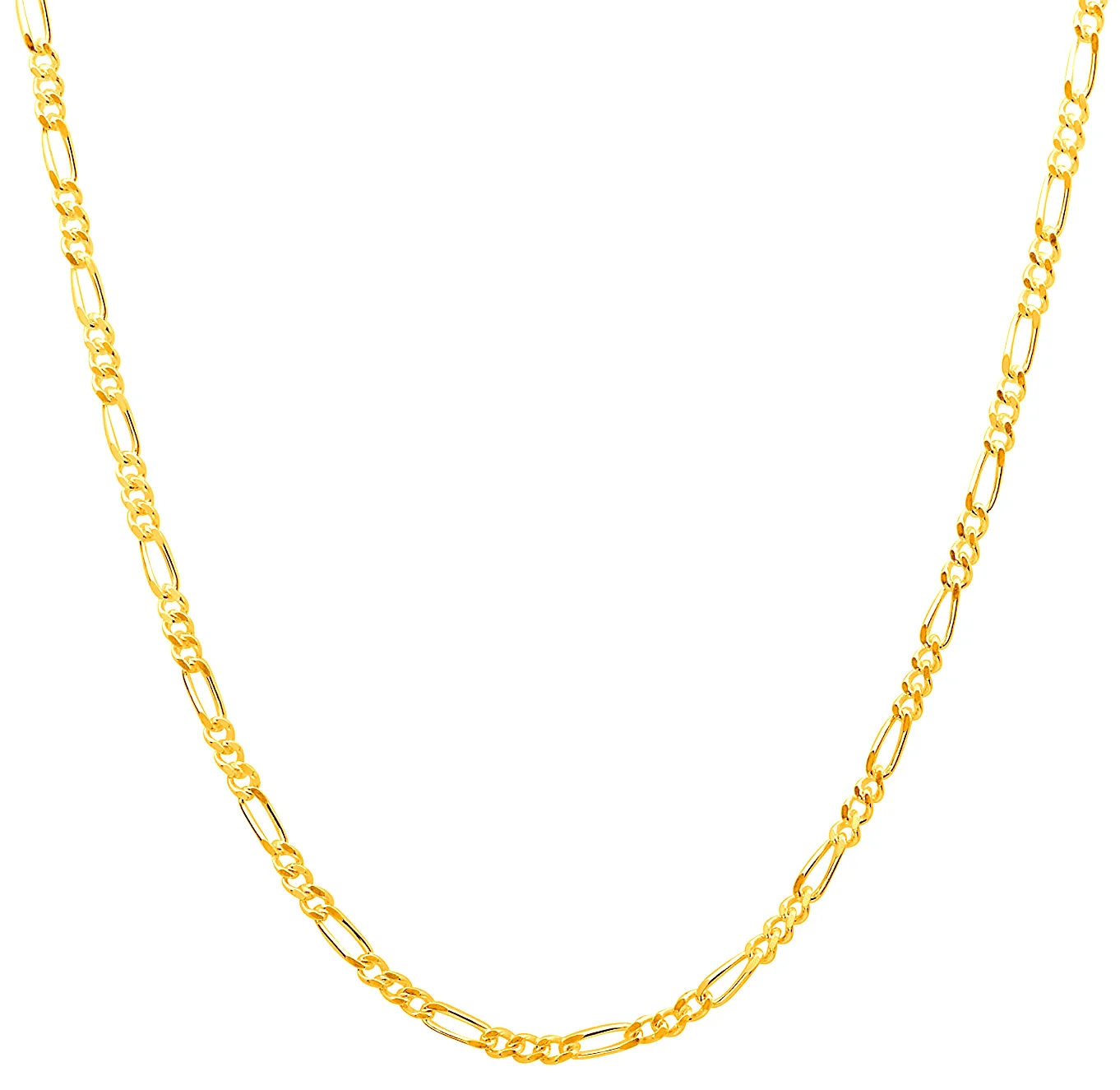 FIGARO 3+1 OPEN DIAMOND CUT fashion  Italy style  Link Chain Necklace Mens Jewelry Gold 2021 High Quality Hip Hop Silver Women M