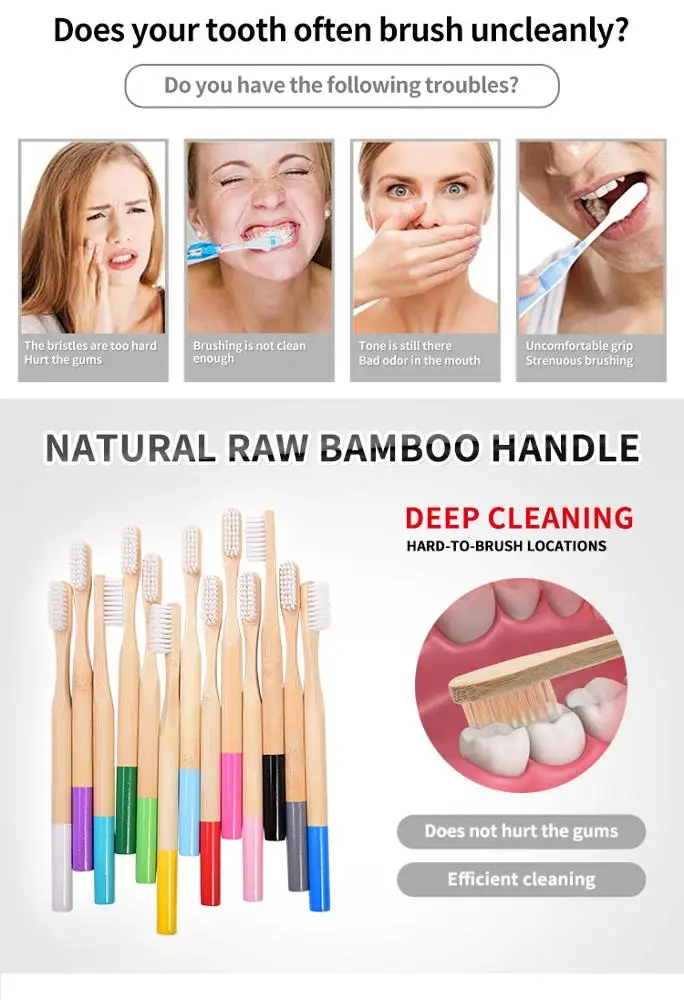 2021 mental Certified Bamboo Toothbrush Tooth Brush Toothbrush