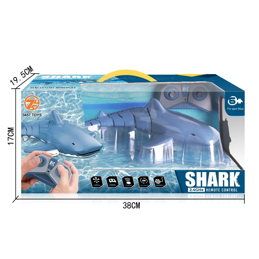 Wholesale High Quality Electronic Swimming Water Spray Simulation Shark Model Remote Control Shark Diving Toys