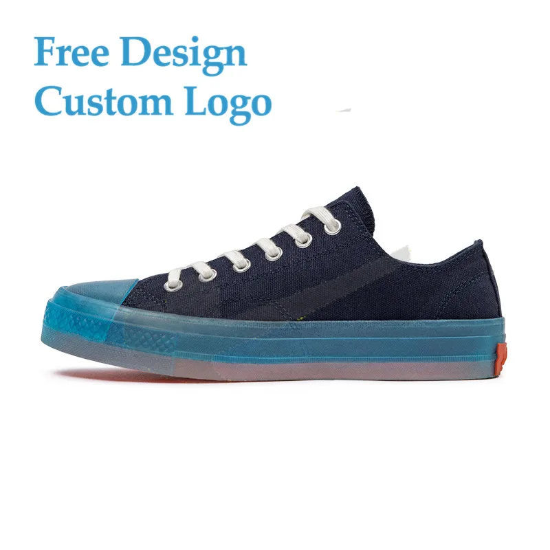 Classic Custom Rubber Sole Vulcanized High Quality Canvas Trendy Shoes Mens High Top Canvas Shoes