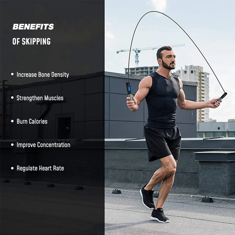 Wholesale Digital Cordless Smart Skipping Jump Rope and Adjustable LED Jump Rope with Counter