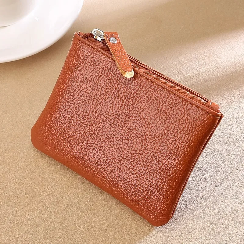RU Fashion Zip Ladies Coin Purse Custom Short Small Mini PU Leather Women coin pocket Wallet