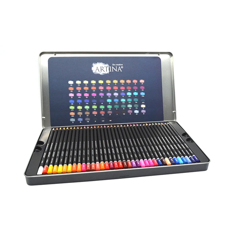 Hot Selling High Grade Environmentally Friendly 3.0 Lead 72 Colour Pencil Set Box