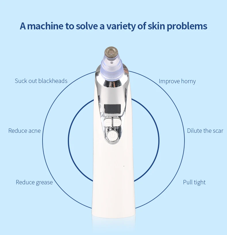 Portable Beauty Equipment Vacuum Suction Pores Cleaner Nose Blackhead Remover
