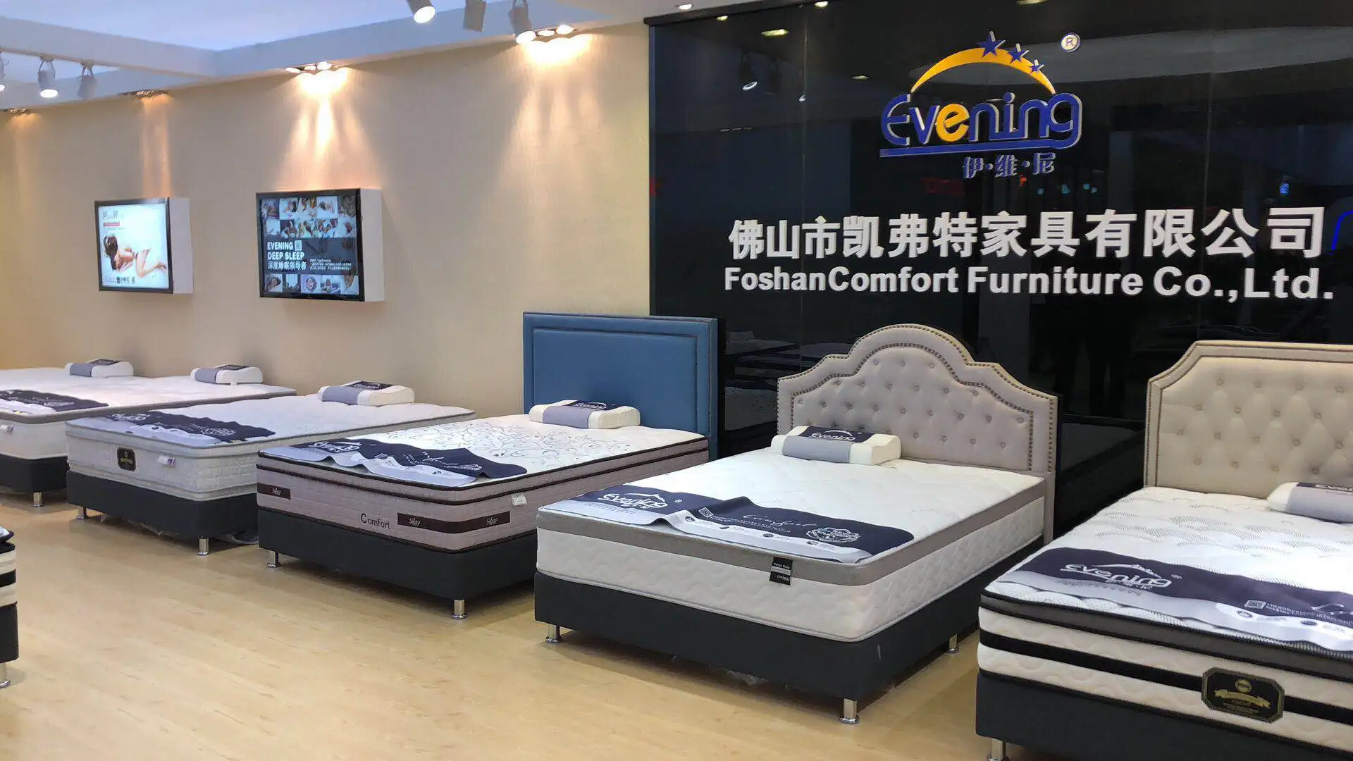 Good quality customized twin full queen king size firm continous spring pillow top hard mattress