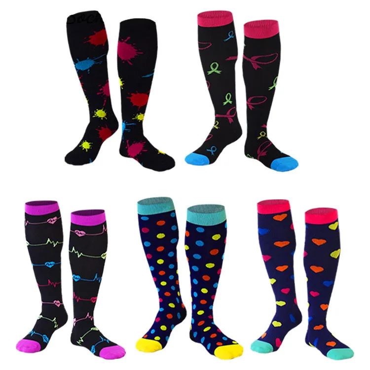 HODEANG Nurse Compression Socks Varicose Veins Socks Outdoor Men Women Running Hiking Sports Socks