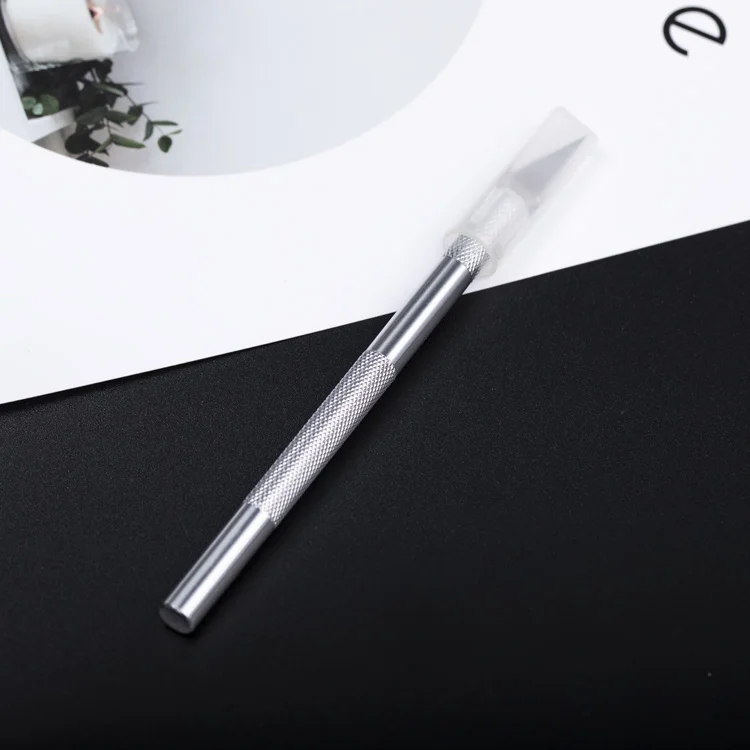 3-Piece Multi-Hobby Knife Set One Knife 2 Spare Blades Soft Wood Craft Decorative Work Steel Material DIY Grade OEM