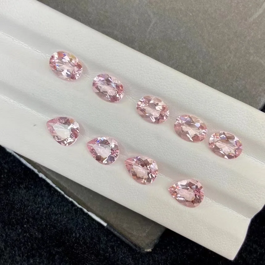 Pear Shape 5x3mm~12x8mm Good Quality Medium Pink Color Precious Faceted Stone Supplier Making Jewelry Natural Morganite
