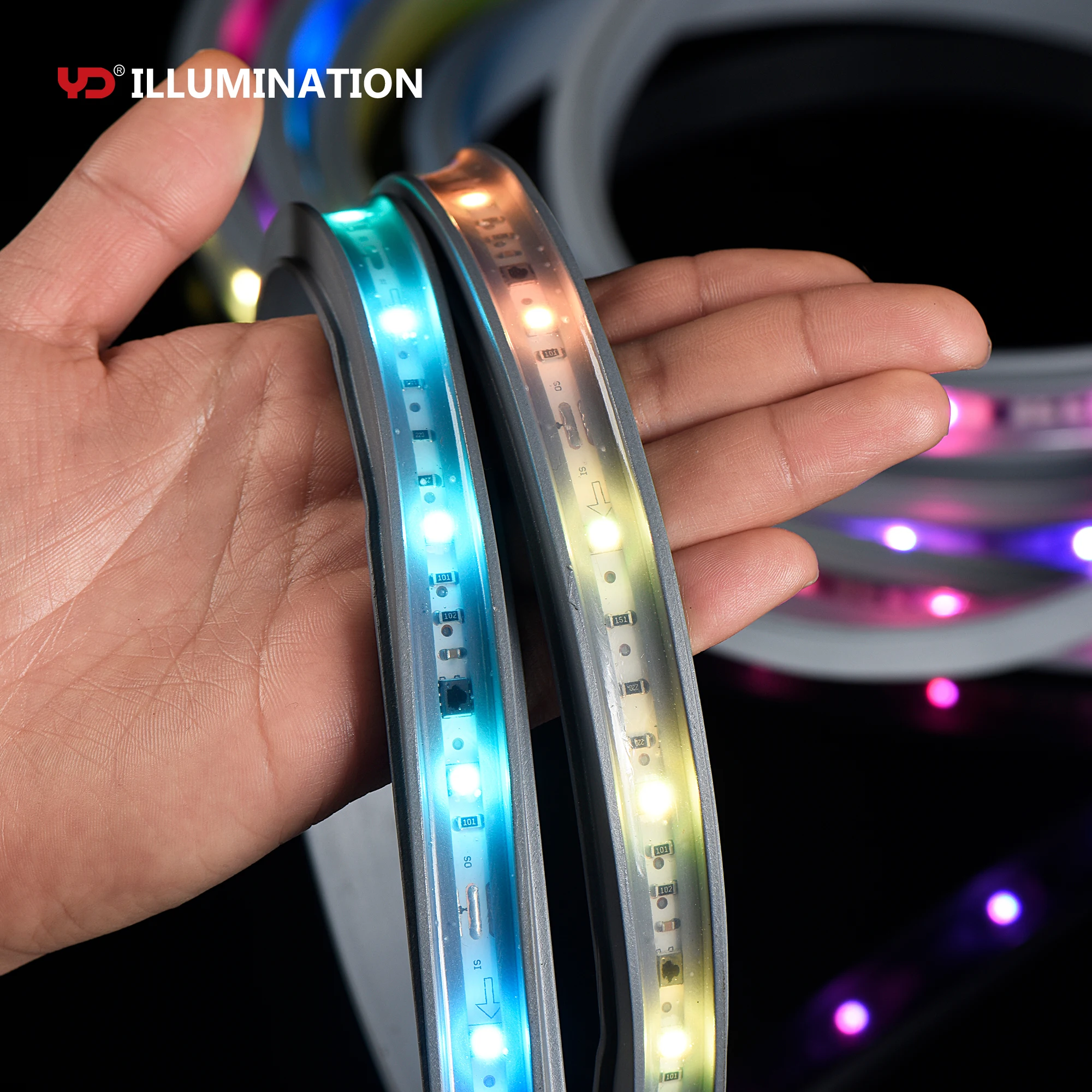 Outdoor long lifespan waterproof ip68 uv resistance flexible uv resistance dmx512 led strip