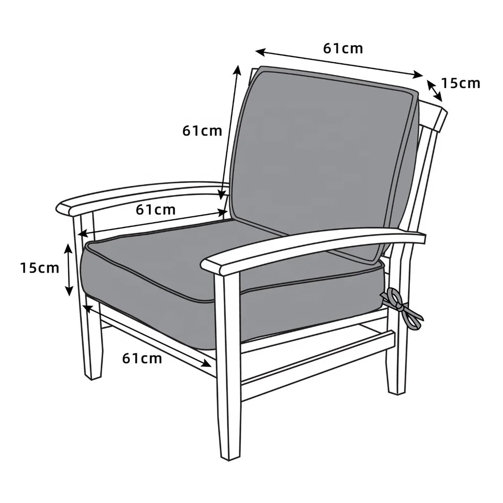 Outdoor Waterproof Wooden Pallet Cushion For Sofa Garden Seat Square Patio Cushions