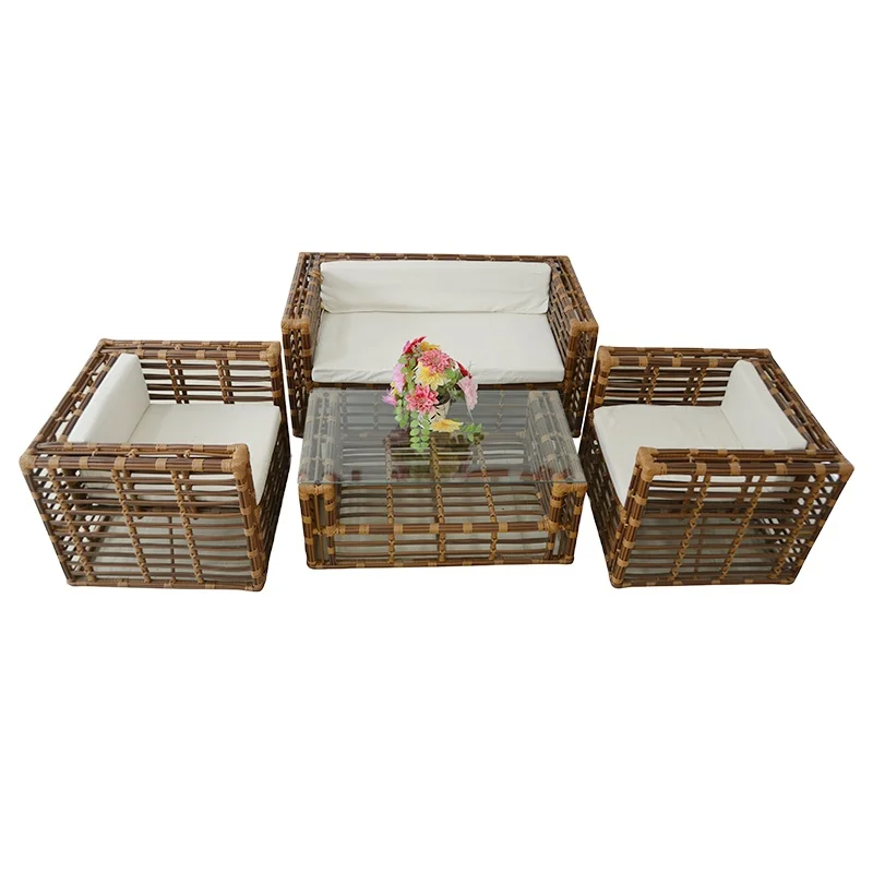 Hot sale High Quality pe rattan waterproof sofa set outdoor furniture