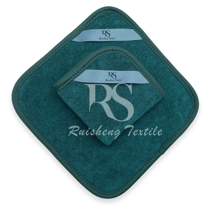 Factory Whole sale Bamboo Terry Cleaning Wipes Soft Absorbent Face Washcloth Makeup Removal Cloth