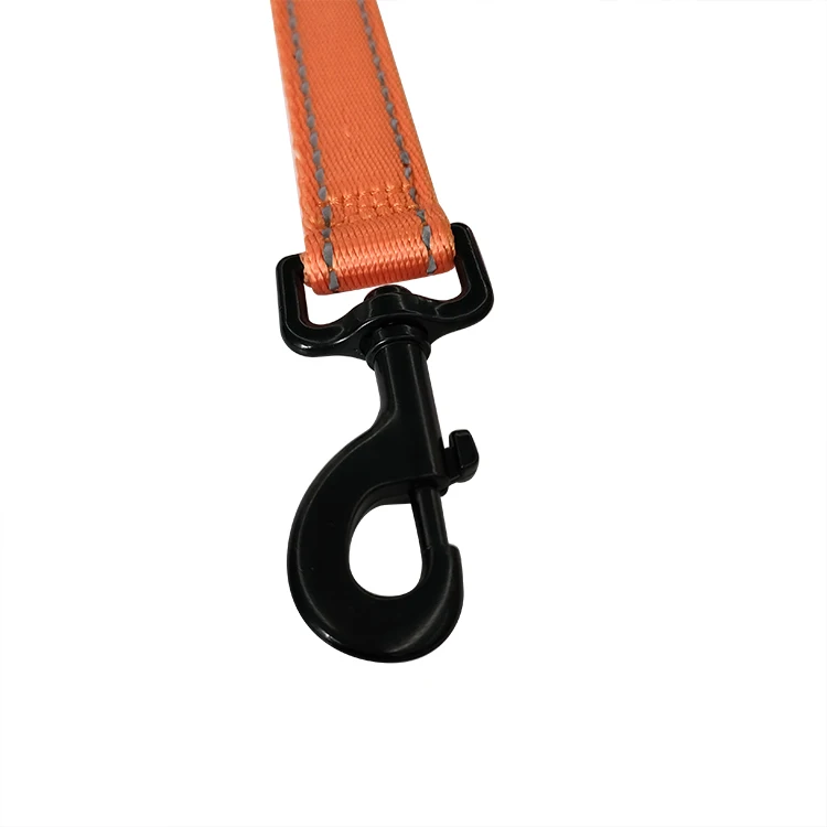 Custom Brand Name Logo Printed Nylon Reflective Dog Training Leash For Sale