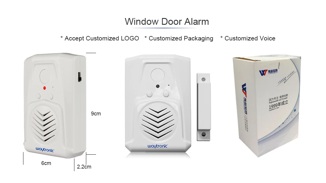 Wireless Security Anti Theft Magnetic Contact Home Alarm System Door Window Open Sensor Alarm with DIY MP3 Voice
