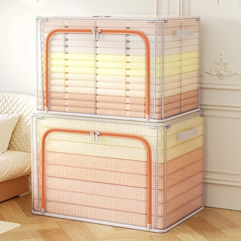 Foldable Plastic Transparent Big Clear Storage Organizer Waterproof Pvc Box Storage Bins With Lids For Clothes