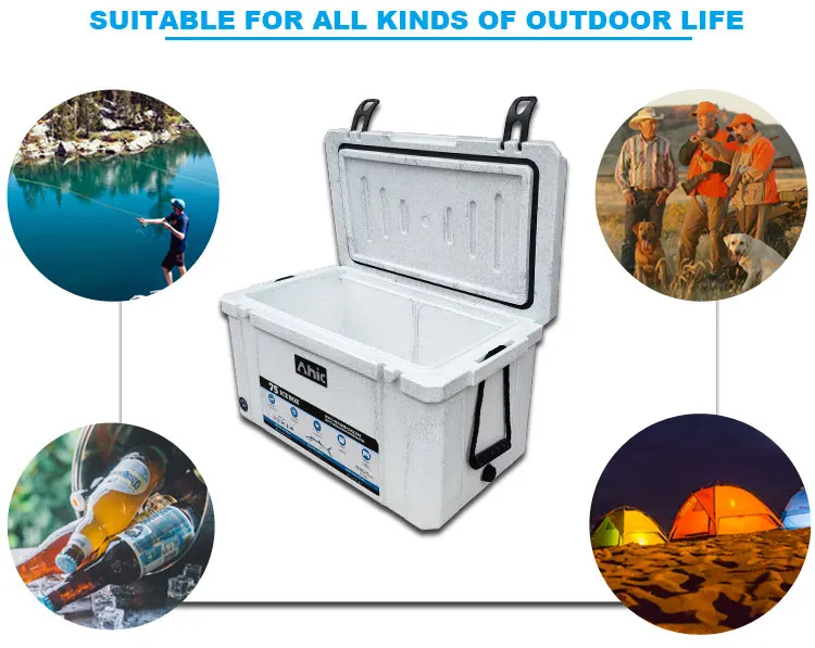 75 L  PU foam insulation thermal insulation for food fishing cooler box ICE  BOX