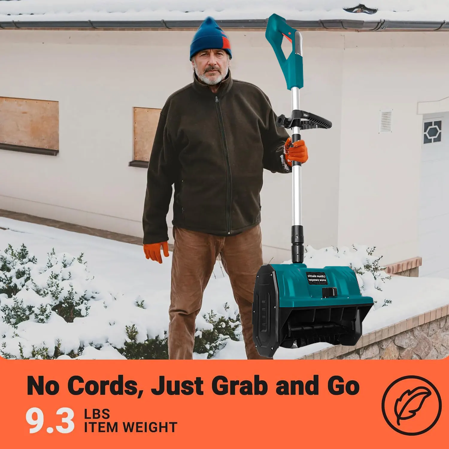 650W Garden Cleaning tool Snow Thrower Electric snow blower hand push Snow Plow