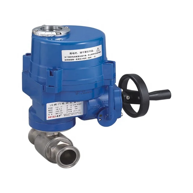 Electric sanitary ball valve with weld end connection  (ON-OFF/modulating/local control/110VAC/220VAC/380VAC/440VAC/24VDC)