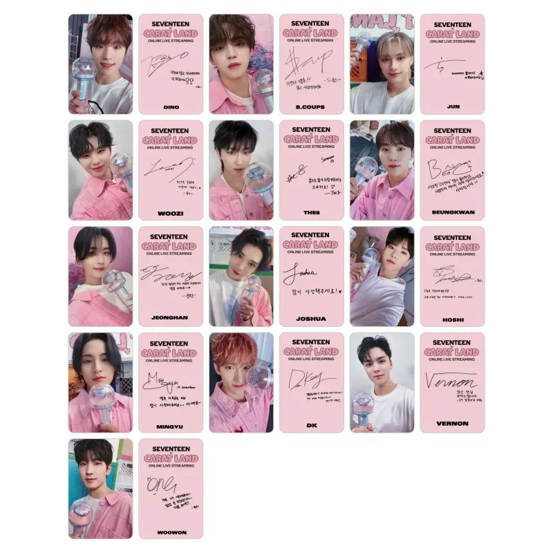 Kpop SVT Double Sides Color Fan Collection Holographic Postcard Lomo Photo Card Wholesale Custom Fans Photocards Pictures