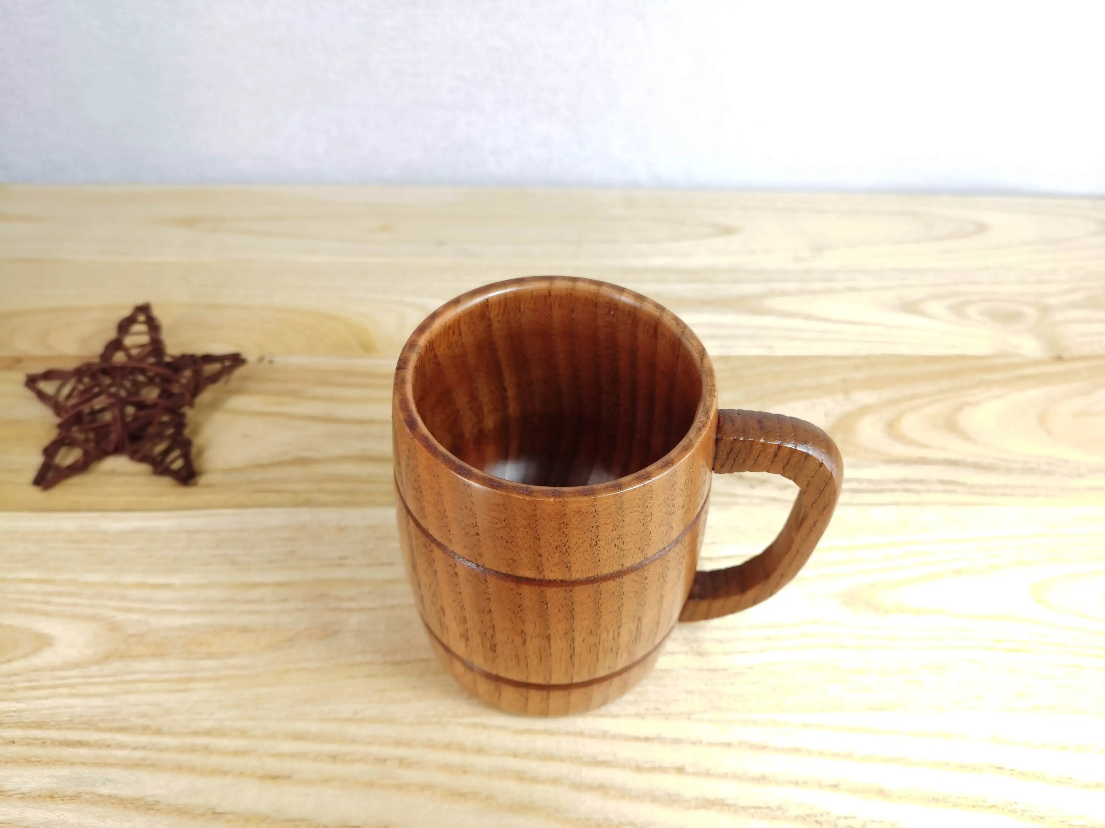 Xiangteng New Products For Sale Environmentally Friendly Natural Custom Handmade Wooden Cup Tea Cup With Handle